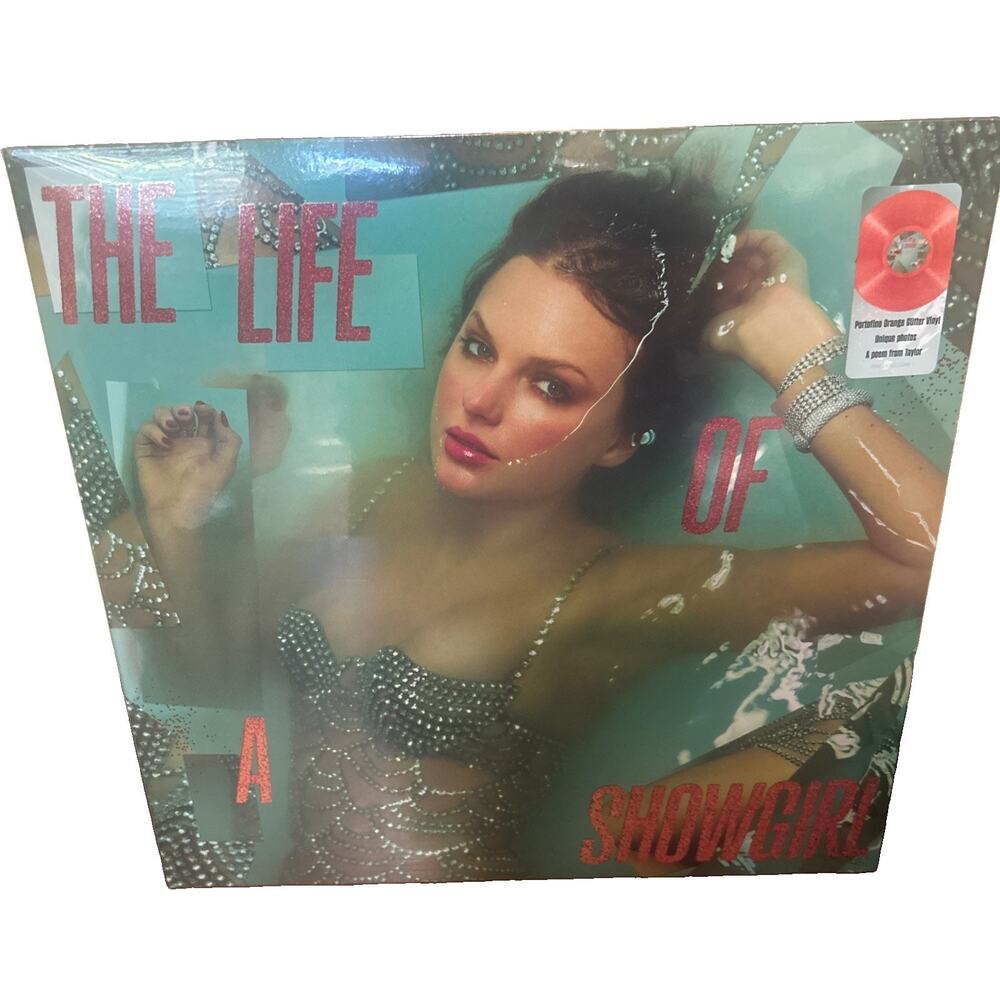Taylor Swift. The Life of a Showgirl. NEW SEALED Orange Glitter Colored Vinyl LP